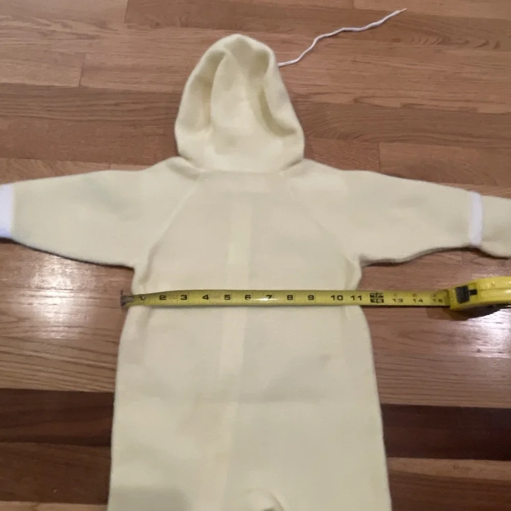 Vintage Carters Yellow Baby Bunting Winter Suit Fleece Size Small up to 20 lbs